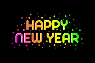 Download Happy New Year Text Vector Illustration - Vector Collection