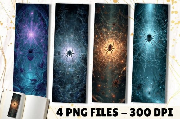Download Magic Spider Web Halloween Bookmark - Magic Collection