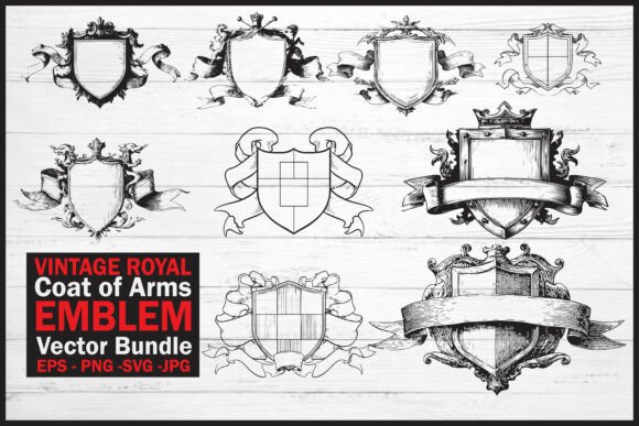 Download Royal Coat of Arms Emblem Vector Bundle - Vector Collection