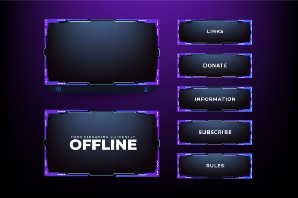 Download Broadcast Gaming Panel Template Vector - Vector Collection