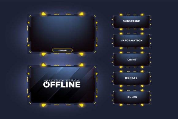 Download Stream Overlay Vector for Screen Panel - Vector Collection