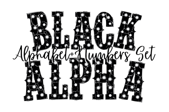 Download Black Marquee Lights Doodle Letter - Black Collection