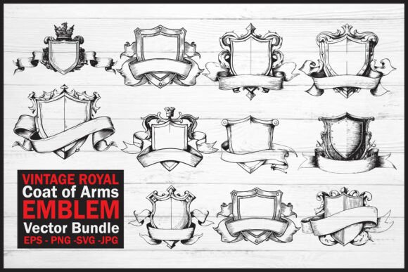 Download Royal Coat of Arms Emblem Vector Bundle - Vector Collection
