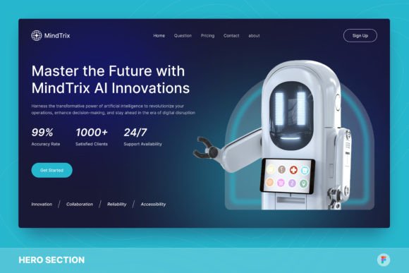 Download Artificial Intelligence Hero Section - Artificial Collection