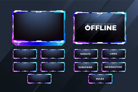 Download Online Gaming Overlay Design Vector - Vector Collection