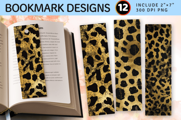Download Gold and Black Leopard PNG Bookmark Desi - Black Collection