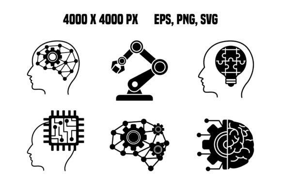 Download Artificial Intelligence Black Icons - Artificial Collection