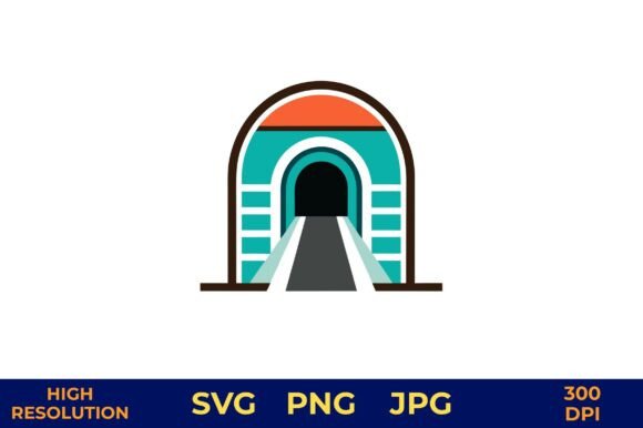 Download Rainbow Tunnel Arch Vector Design - Vector Collection