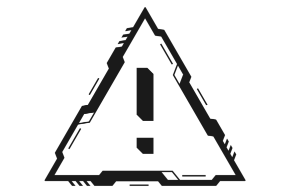 Download Caution Sign Interface Element. Black Al - Black Collection
