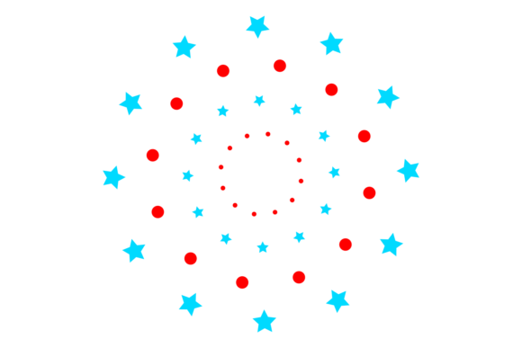 Download Star Bursting Circles. Light Show Festiv - Show Collection