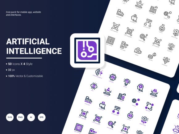 Download Artificial Intelligence Icon Pack - Artificial Collection